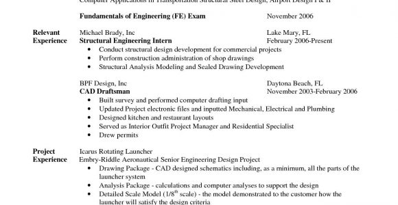 Sample Resume format for Engineering Students the Sample Civil Engineer Resume – Resume Template Online Civil …