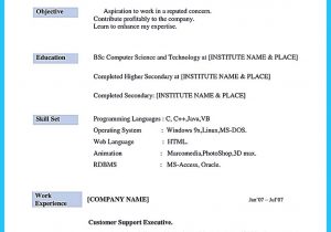 Sample Resume format for Freshers Call Center Job Impressing the Recruiters with Flawless Call Center Resume