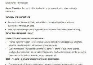 Sample Resume format for Freshers Call Center Job Sample Resume format for Freshers Call Center Job Best