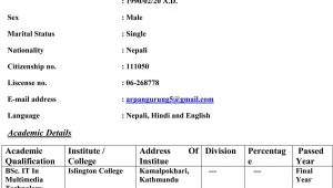 Sample Resume format for Marriage Proposal Hangat Marriage Biodata format for Girls Cute Kontroversial
