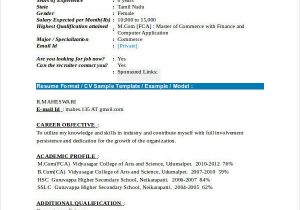 Sample Resume format for Mcom Freshers Collection Of M Resume Template Addictips