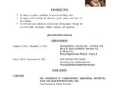 Sample Resume format for Nurses In the Philippines Resume Registered Nurse