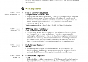 Sample Resume format for software Engineer Senior software Engineer Resume Sample