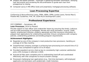 Sample Resume From Realtor to Loan Officer Mortgage Loan Processor Resume Sample Mortgage Loan Officer …