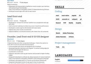 Sample Resume Front End Web Developer Effective Resume Samples for Experienced – Good Resume Examples