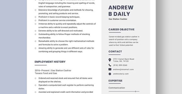 Sample Resume Gas Station Convenience Store Manager Gas Station Cashier Resume Template – Word, Apple Pages Template.net