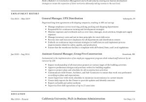 Sample Resume General Manager Construction Company General Manager Resume Template Manager Resume, Business …