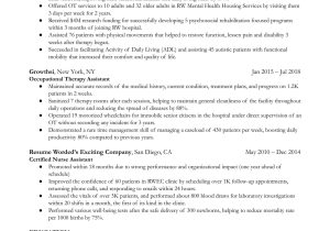 Sample Resume Graduate School Occupational therapy 4 Occupational therapist Resume Examples for 2022 Resume Worded