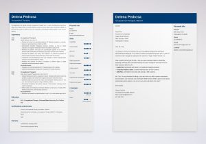 Sample Resume Graduate School Occupational therapy Occupational therapy Cover Letter Samples & Guide