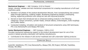 Sample Resume Headline for Mechanical Engineer Sample Resume for A Midlevel Mechanical Engineer Monster.com