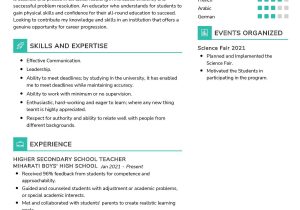 Sample Resume High School French Teacher Secondary School Teacher Cv Sample 2022 Writing Tips – Resumekraft