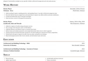 Sample Resume Hockey Player Profile Template Hockey Player Resume Writer & Example Rocket Resume
