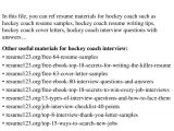 Sample Resume Hockey Player Profile Template top 8 Hockey Coach Resume Samples