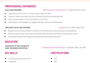 Sample Resume Introduction for Childcare Worker Child Care Resume Examples In 2022 – Resumebuilder.com