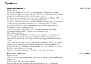 Sample Resume Java Developer 3 Years Experience Java Developer Resume Samples All Experience Levels Resume.com …