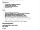 Sample Resume Job Description for Babysitter Babysitter Resume Templates Babysitter Resume is Going to Help …