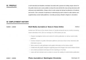 Sample Resume Newspaper Delivery Job Description Journalist Resume & Writing Guide  12 Resume Templates 2020