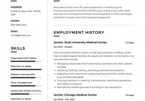 Sample Resume Objective for Janitorial Position Janitor Resume October 2021