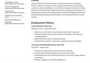 Sample Resume Objective for Kitchen Staff Cook Resume Examples & Writing Tips 2021 (free Guide) Â· Resume.io