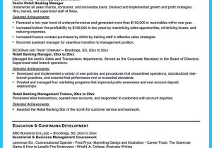 Sample Resume Objective Statement for Banking Banking Resume Examples are Helpful Matters to Refer as You are …
