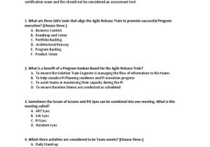 Sample Resume Objective Statement for Release Train Engineer Sample Test: SafeÂ® 4 Release Train Engineer: Continued Pdf …