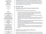 Sample Resume Objective Statements for Warehouse Warehouse Supervisor Resume & Writing Guide  20 Templates
