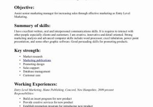 Sample Resume Objectives Entry Level Marketing Entry Level Sales Resume Inspirational Entry Level Marketing …