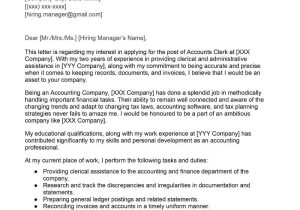 Sample Resume Objectives for Accounting Clerk Accounts Clerk Cover Letter Examples – Qwikresume