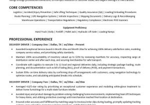 Sample Resume Objectives for Courier Warehouse Delivery Driver Resume Sample Monster.com