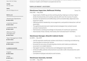 Sample Resume Objectives for Courier Warehouse Warehouse Supervisor Resume Examples & Writing Tips 2022 (free Guide)