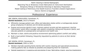 Sample Resume Objectives for Dental assistant Dental assistant Resume Sample Monster.com