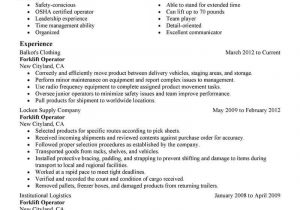 Sample Resume Objectives for forklift Operator Best forklift Operator Resume Example Livecareer Resume …