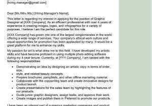Sample Resume Objectives for Graphic Designer Graphic Designer Cover Letter Examples – Qwikresume
