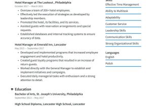 Sample Resume Objectives for Hospitality Management Hotel Management Resume Examples & Writing Tips 2022 (free Guide)
