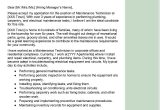 Sample Resume Objectives for Maintenance Technician Maintenance Technician Cover Letter Examples – Qwikresume