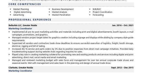 Sample Resume Objectives for Marketing Coordinator Marketing Coordinator Resume Examples & Template (with Job Winning …
