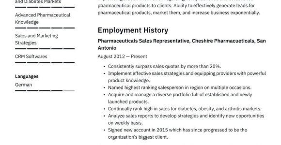 Sample Resume Objectives for Pharmaceutical Sales Pharmaceutical Sales Representative Resume Examples & Writing Tips