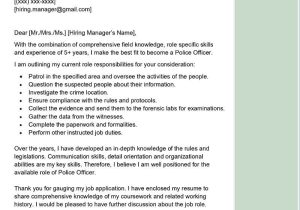 Sample Resume Objectives for Police Officer Police Officer Cover Letter Examples – Qwikresume