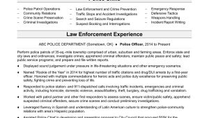 Sample Resume Objectives for Police Officer Resume Examples Law Enforcement – Resume Templates Police …