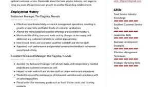 Sample Resume Objectives for Restaurant Management Restaurant Manager Resume Examples & Writing Tips 2022 (free Guide)