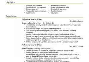 Sample Resume Objectives for Security Officer Security Officer Resume Sample Objective – Berel