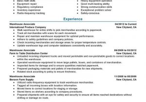 Sample Resume Objectives for Warehouse Position Resume Packer Warehouse October 2021