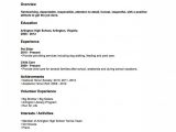 Sample Resume Objectives with No Work Experience Resume Examples Sample Resume High School No Work Experience First …