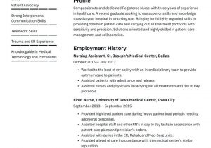 Sample Resume Of A Nurse Applicant Nurse Resume Examples & Writing Tips 2021 (free Guide) Â· Resume.io