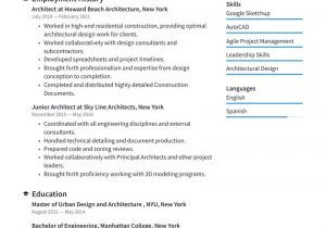 Sample Resume Of Architecture Fresh Graduate Architect Resume Examples & Writing Tips 2021 (free Guide)