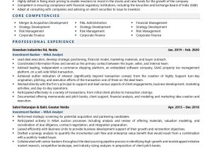 Sample Resume Of Corporate Actions Analyst Investment Banker & M&a Analyst Resume Examples & Template (with …