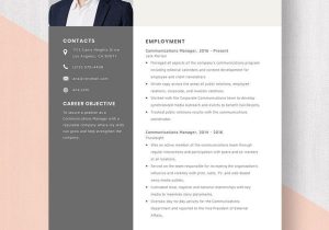 Sample Resume Of Corporate Communication Manager Communications Manager Resume Template – Word, Apple Pages …