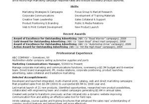 Sample Resume Of Corporate Communication Manager Cv Marketing Communications Manager Resume Pdf Marketing …