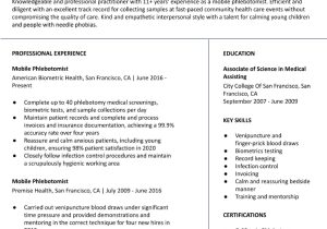Sample Resume Of Health Technician Phlebotomy Phlebotomist Resume Examples In 2022 – Resumebuilder.com
