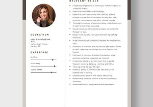 Sample Resume Of Hospital Admitting Clerk Free Free Hospital Unit Clerk Resume Template – Word, Apple Pages …